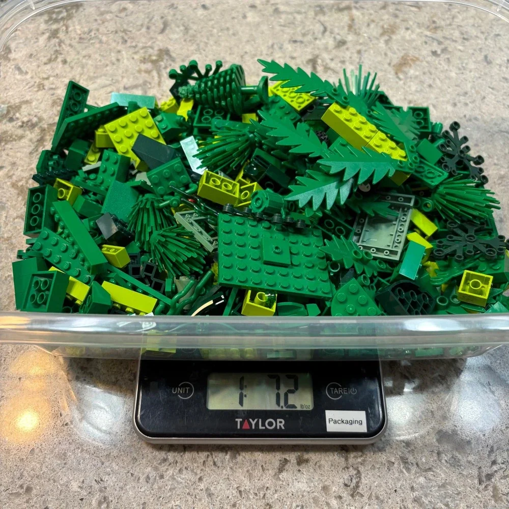 Lego Green Bulk Lot 1.7lb Foliage Leaves Bricks Plates Jungle Landscape Pieces